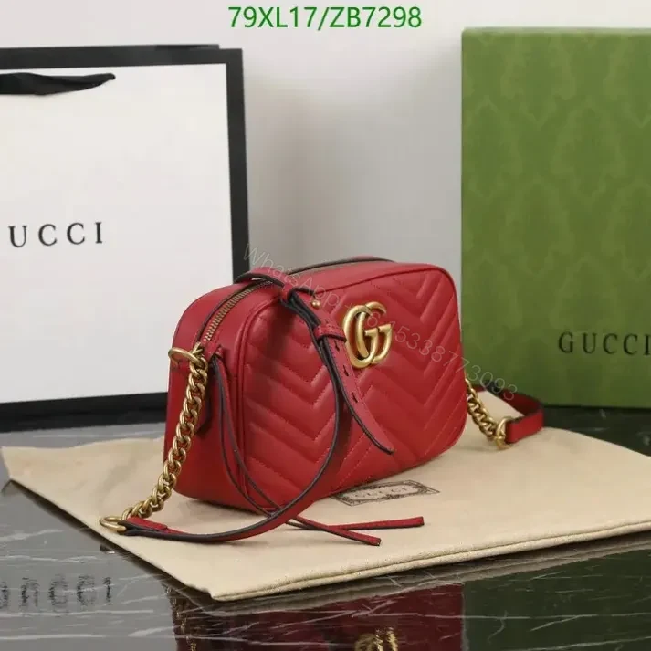 View 9 of Fake Gucci Small GG Beige Marmont Shoulder Bag ZB72988
