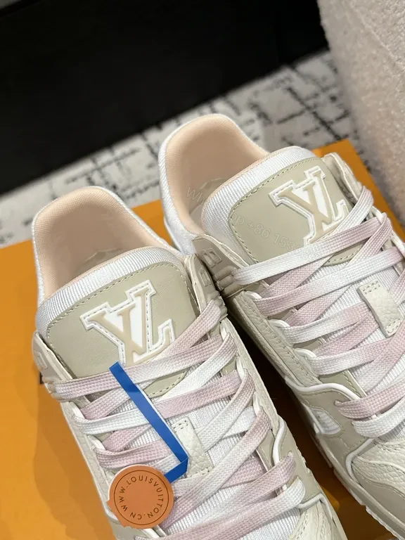 View 3 of Textured Luxury LV-Style Sneakers: Premium All-Day Comfort
