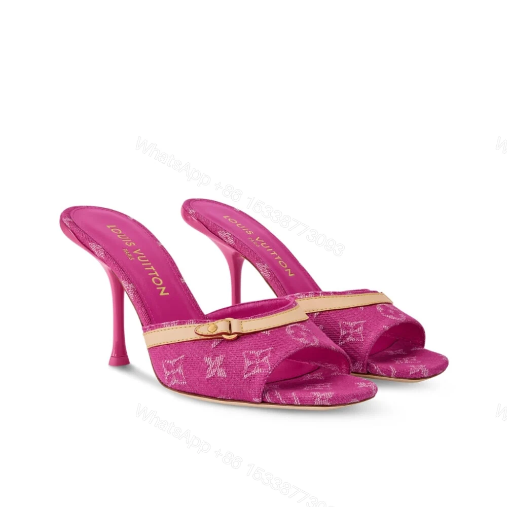 View 9 of Louis Vuitton 6AM Mule Denim Fuschia