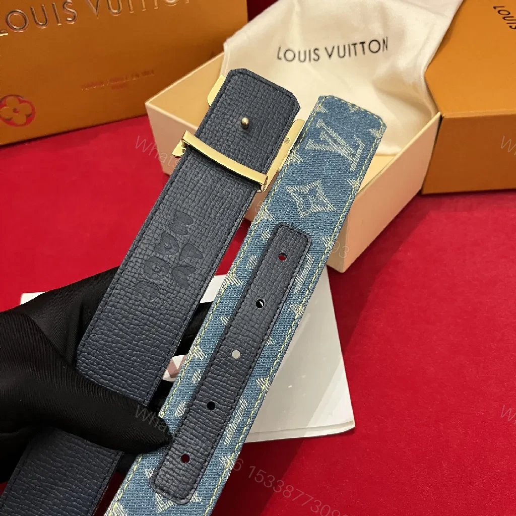View 7 of Denim Monogram Belt: Modern Luxury, Everyday Versatility