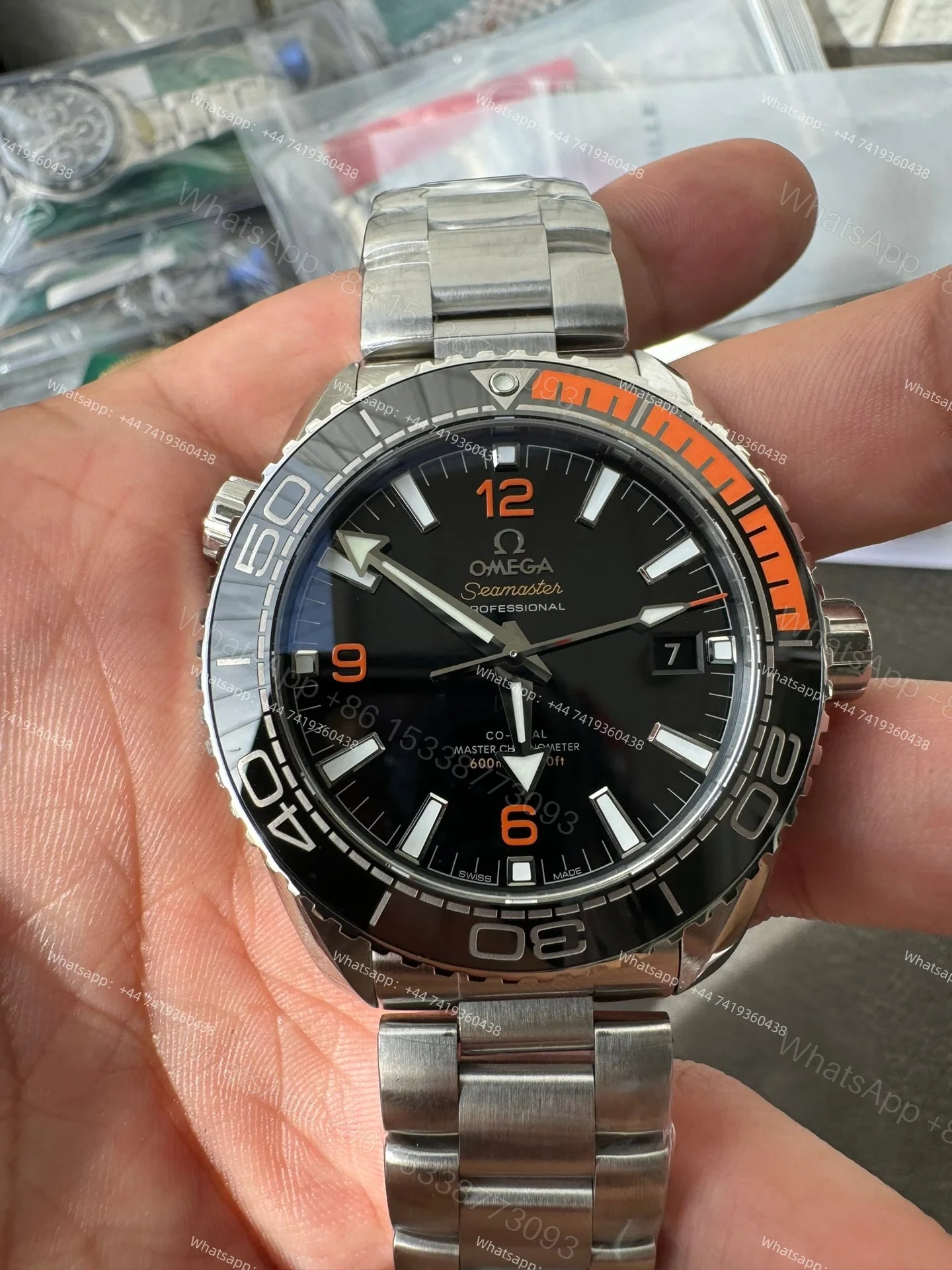 View 2 of Omega Super Clone Seamaster Planet Ocean 600M 215.30.44.21.01.002 43.5mm Black Ceramic Dial Stainless Steel