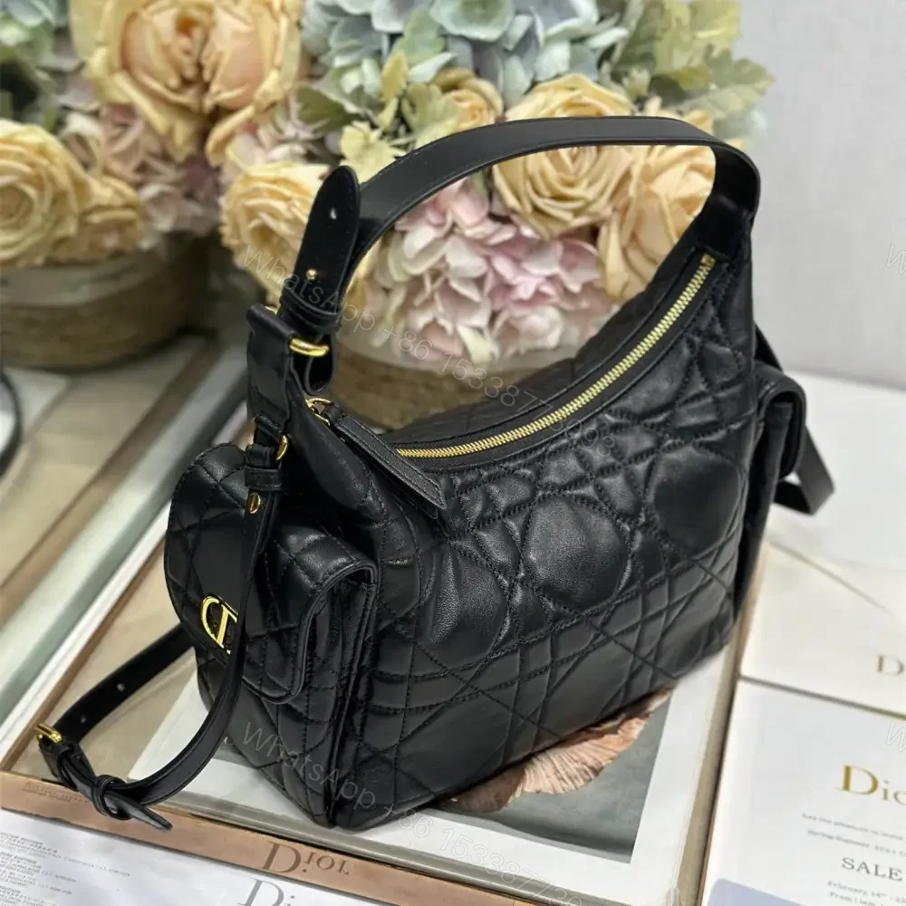 View 2 of 高仿Dior*D-Dream系列M632M900小羊皮單肩包中號黑色免檢版