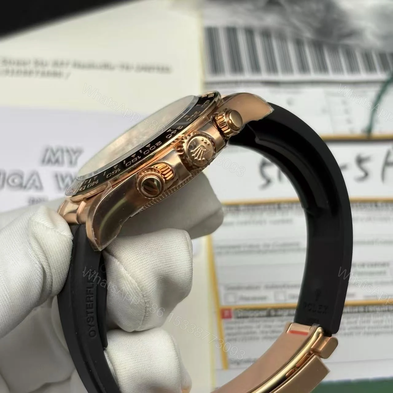 View 4 of Replica Rolex Cosmograph Daytona Everose gold 116515LN