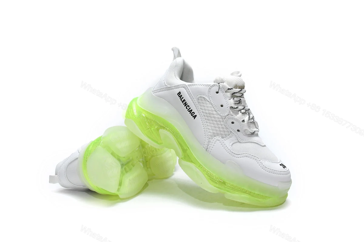 View 2 of Balenciaga Triple S White Green 544351 W0901 9010
