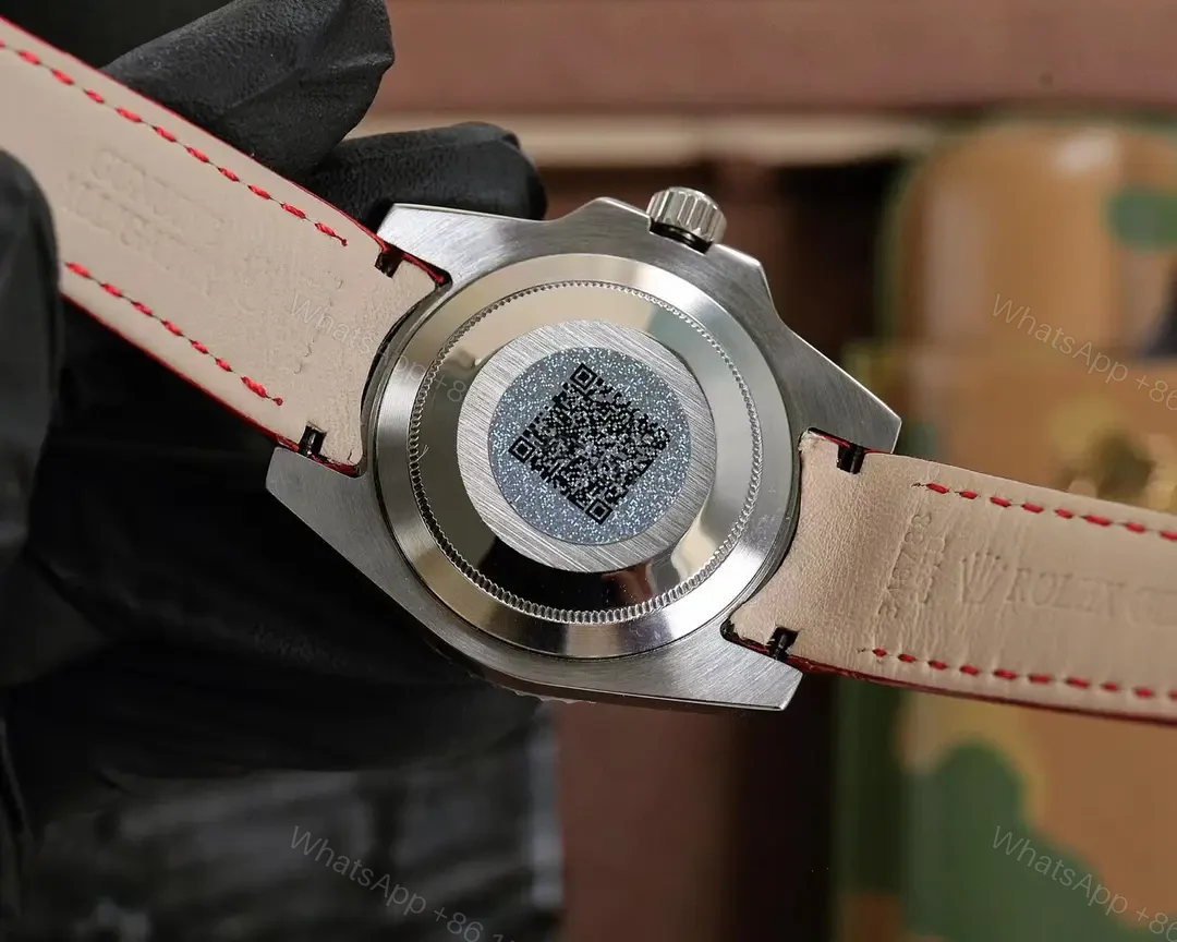 View 8 of Striking red iced submariner replica 40MM Pavé Diamond Dial RG-SUB-ICED-RED-PAVE