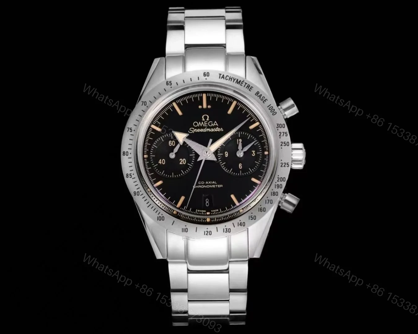 Omega Speedmaster 57 Co-Axial Stainless Steel Black Vintage Bracelet 331.10.42.51.01.002 — view 1