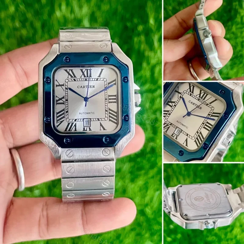 View 2 of Cartier Santos De Cartier WSSA0047 Blue Dial Quartz 40mm