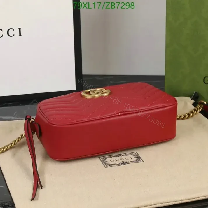 View 10 of Fake Gucci Small GG Beige Marmont Shoulder Bag ZB72988