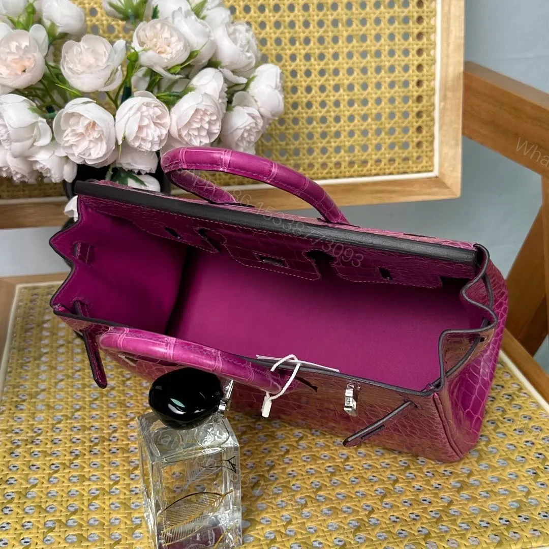 View 7 of Hermes Birkin 25cm Crocodile Leather Silver Hardware