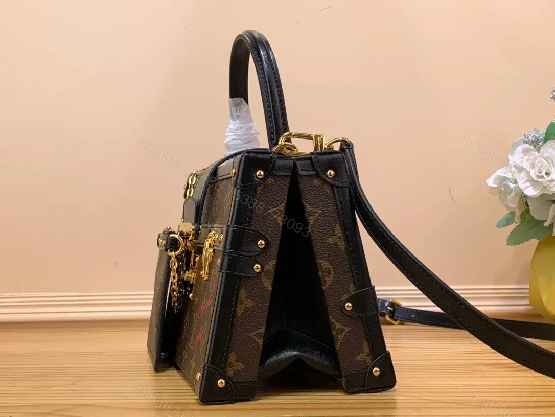 View 3 of Louis Vuitton LV Petite Malle LV Monogram Pattern Like Auth Handbags 24x16x13cm