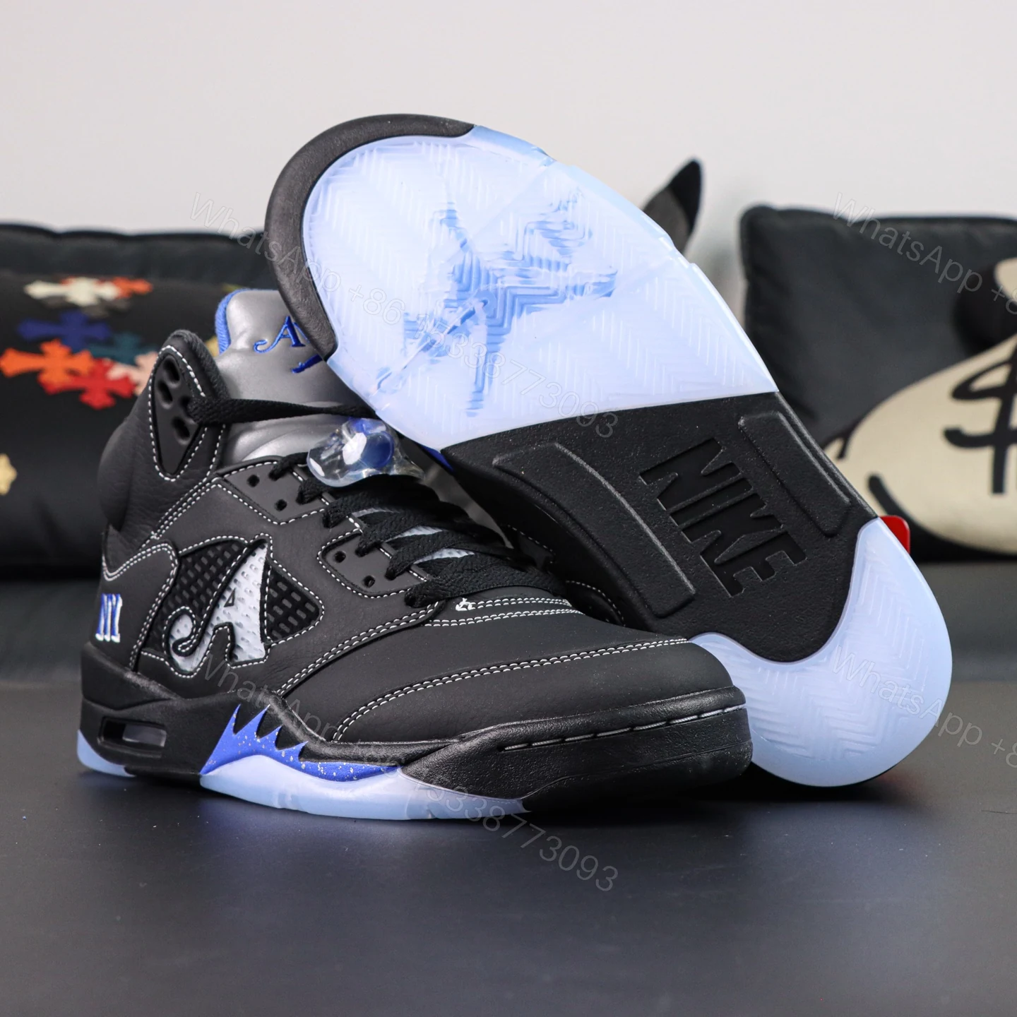 View 3 of Awake NY x Air Jordan 5 Retro Black Reps