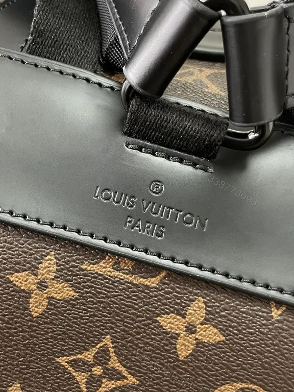 View 2 of Bold Monogram Backpack with Embroidered Accents â€” Everyday Luxury Backpack