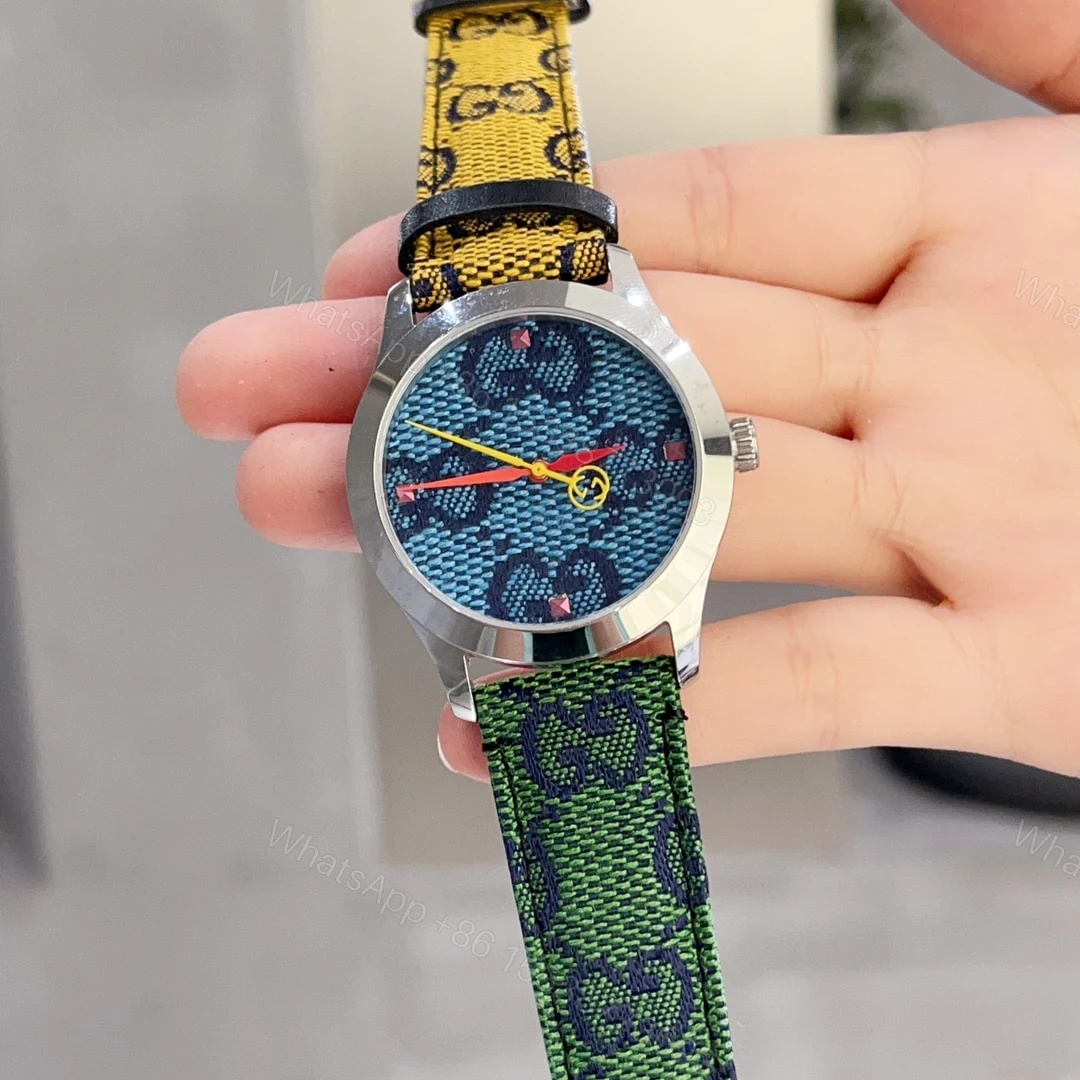 View 3 of Gucci Multicolor G Timeless Blue Dial 38Mm