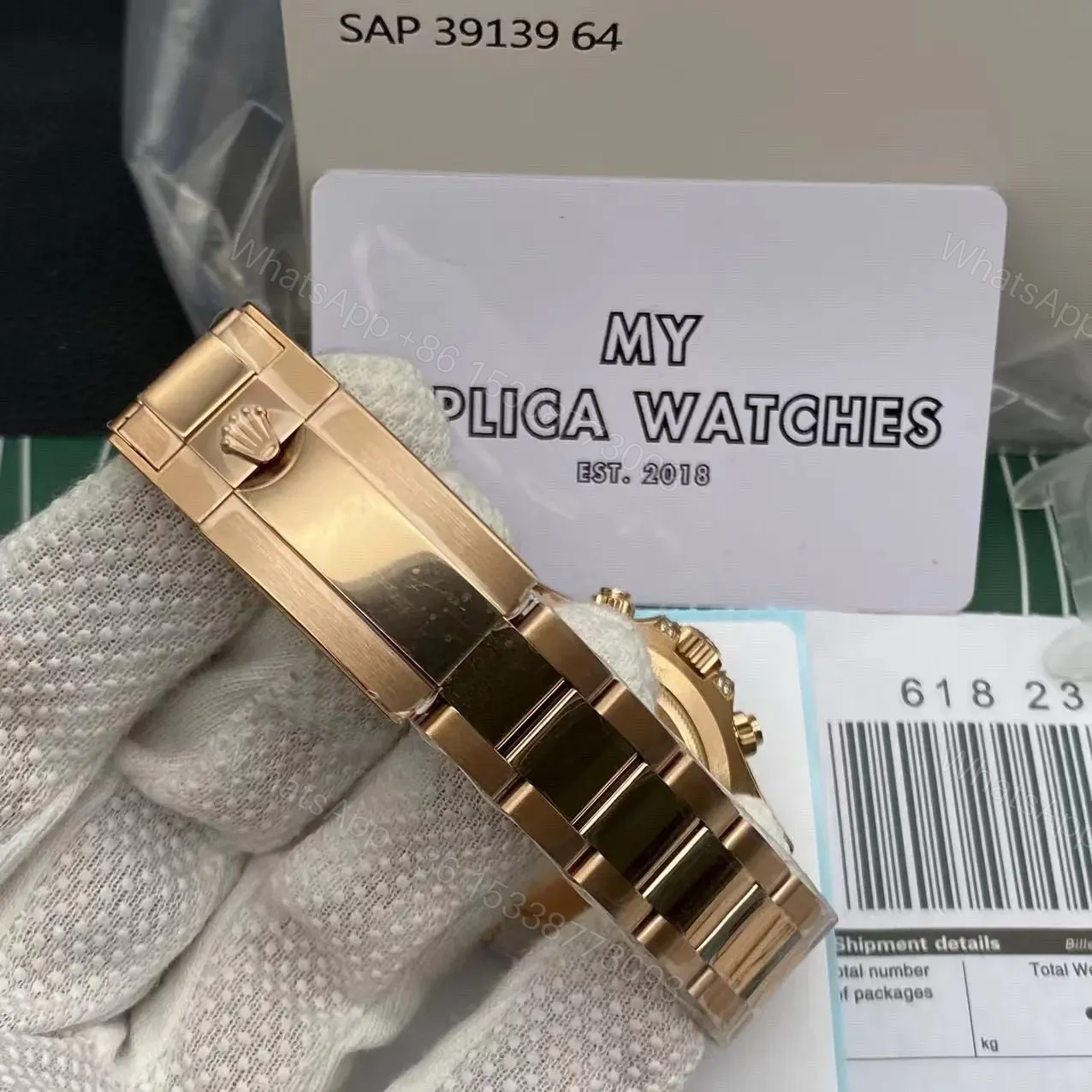 View 6 of Super Clone Rainbow Rolex Daytona – Everose