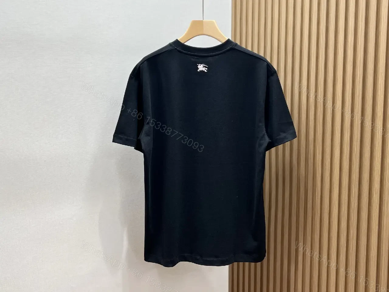 View 4 of Olive Cotton Oversized Burberry Logo Tee Short-Sleeve Shirt