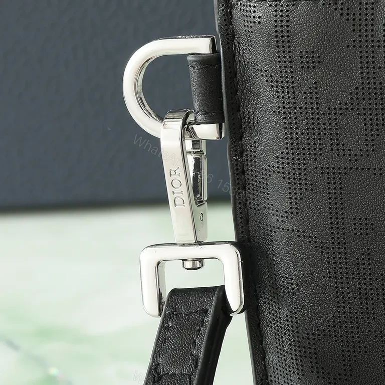 View 3 of Dior Black Coated Canvas Clutch â€” Minimal Luxury, All-Day Ready