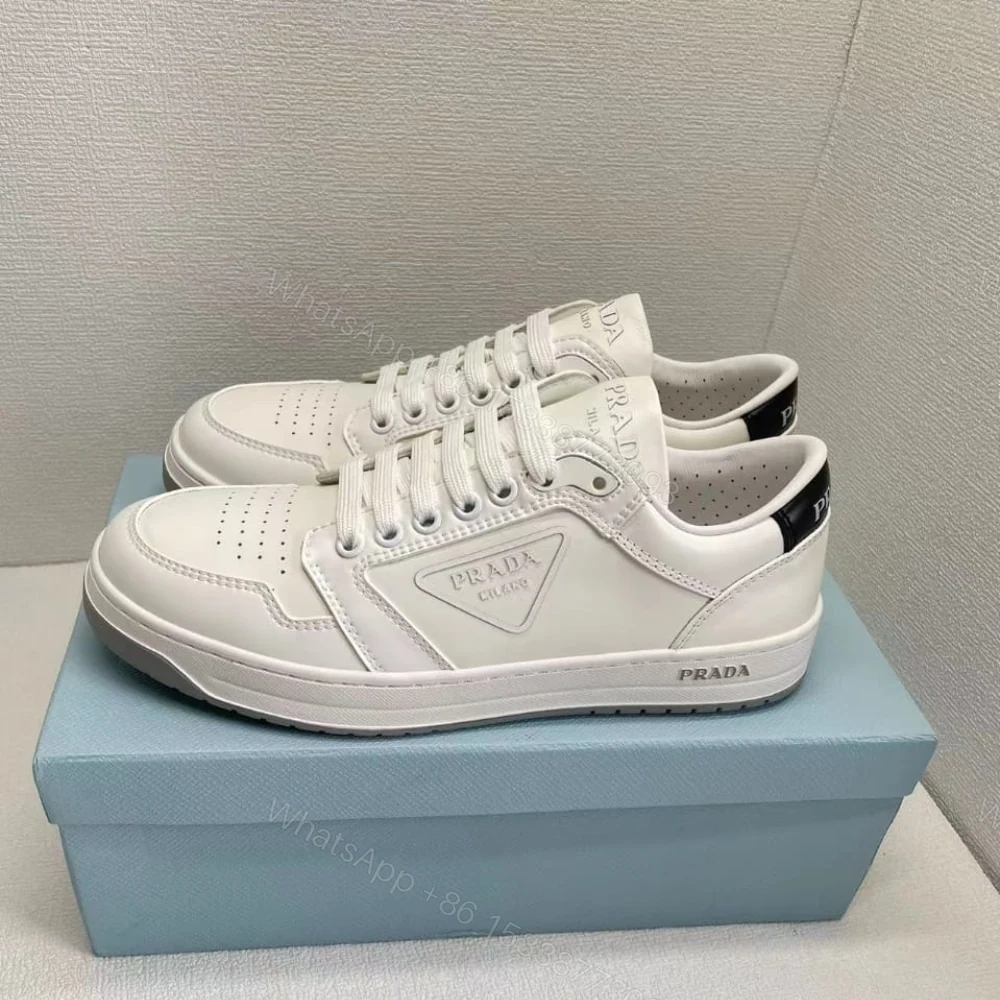 View 2 of Prada District Leather Sneakers White 1E790M 3LJ6 F097W F 030