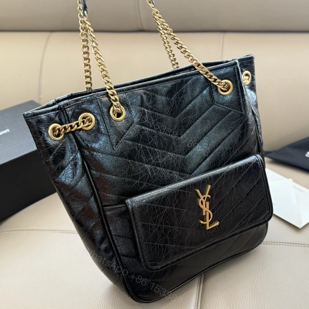 View 3 of Saint Laurent Niki Small Shopping In Vintage Black 30Cm