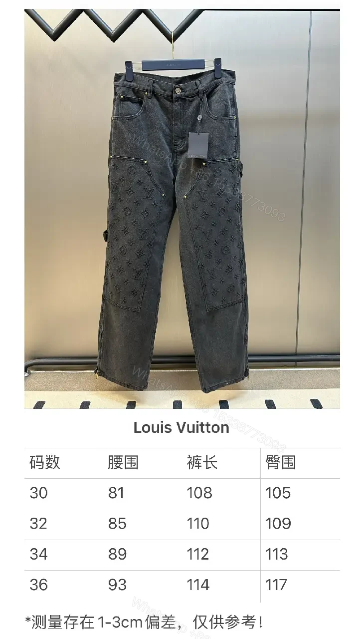 View 10 of Dark-Wave Denim Pant: Premium Monogram Texture, Modern Fit