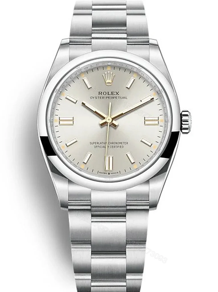 Replica Rolex Oyster Perpetual Lady Silver Dial 126000 36 mm — view 1