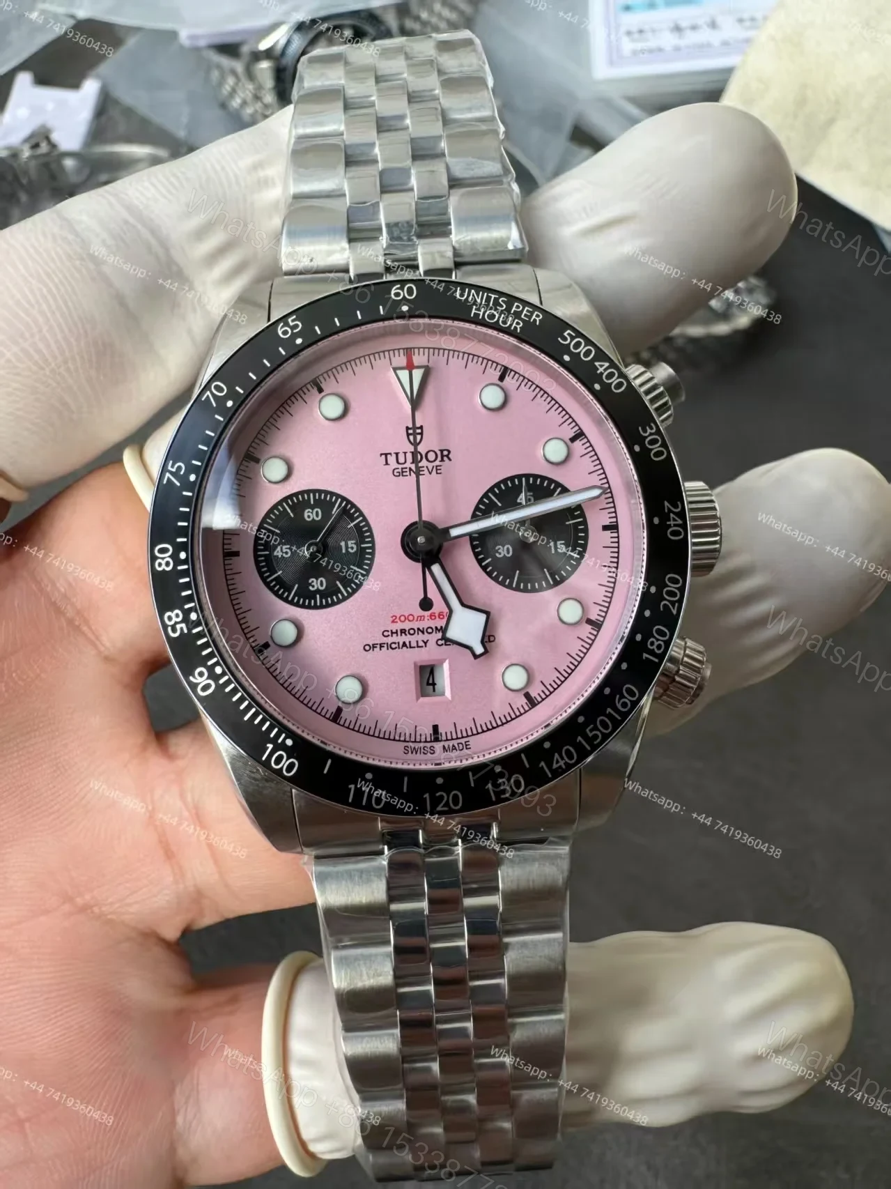 View 3 of Tudor Super Clone Black Bay Chronograph M79360N-0019 Pink Dial