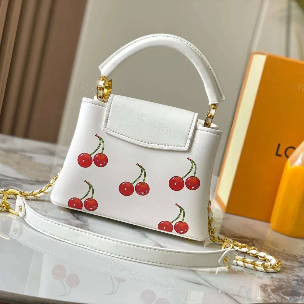 View 5 of Louis Vuitton X Takashi Murakami Capucines Cherry Mini White 21Cm M13251