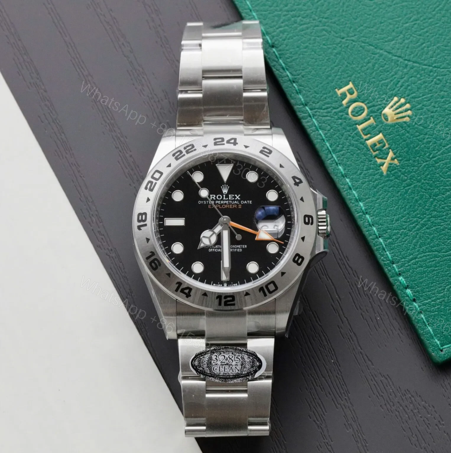 View 2 of Replica Rolex Explorer II Black Dial 216570 BKSO
