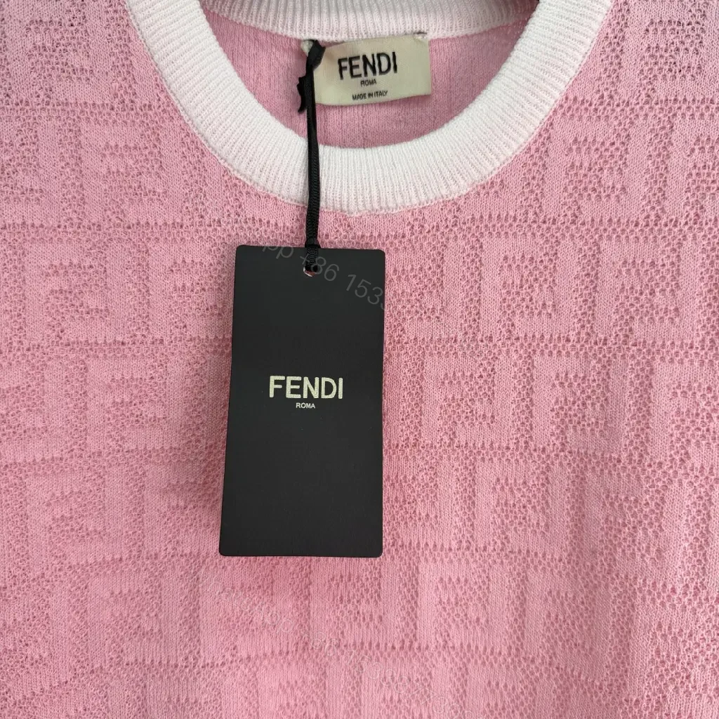 View 2 of Pink Knit with Signature FF Texture Comfort Top