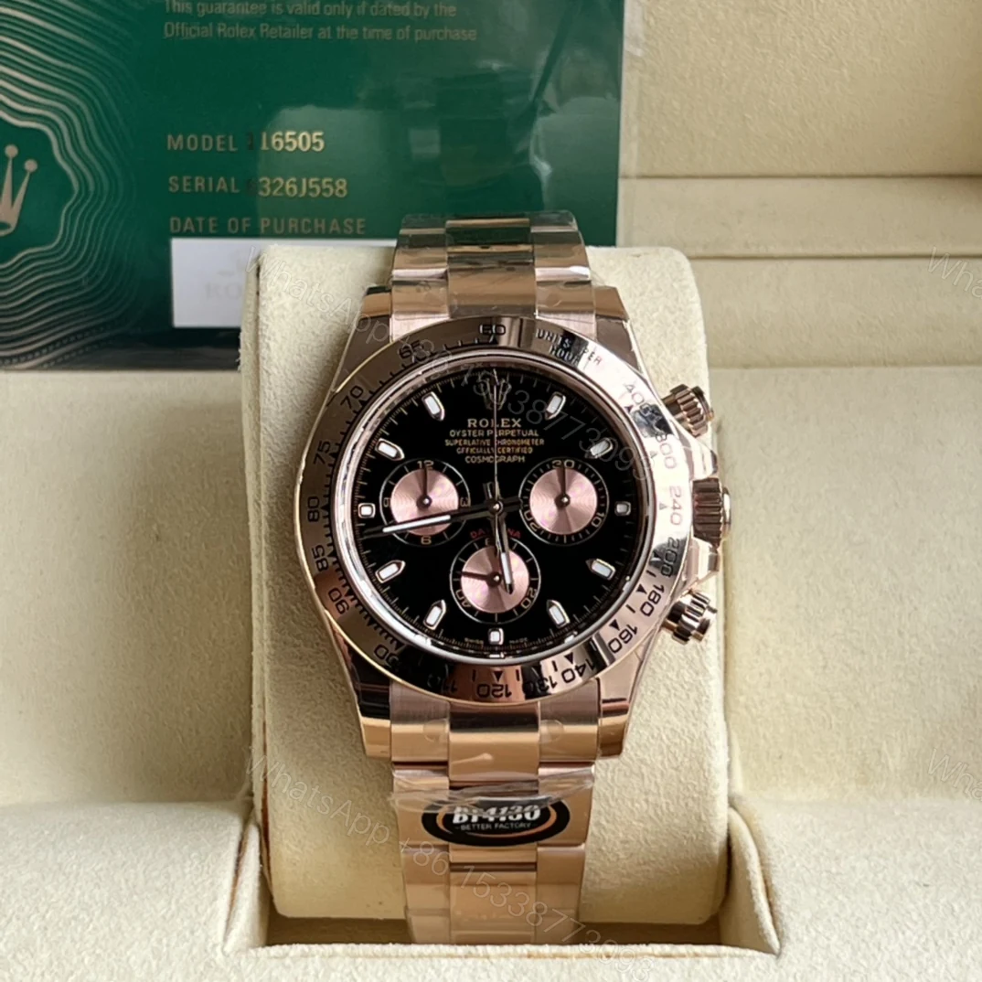 Rolex A貨 男款 Daytona 咖啡面玫瑰金計時腕錶 個性時尚款 — view 1