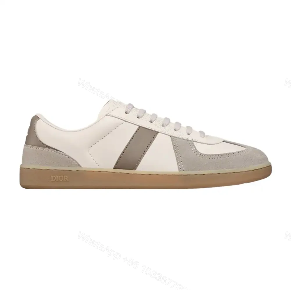 DIOR B01 MATCHPOINT SNEAKER GRAY AND WHITE SMOOTH CALFSKIN WITH GRAY SUEDE – CD240 — view 1