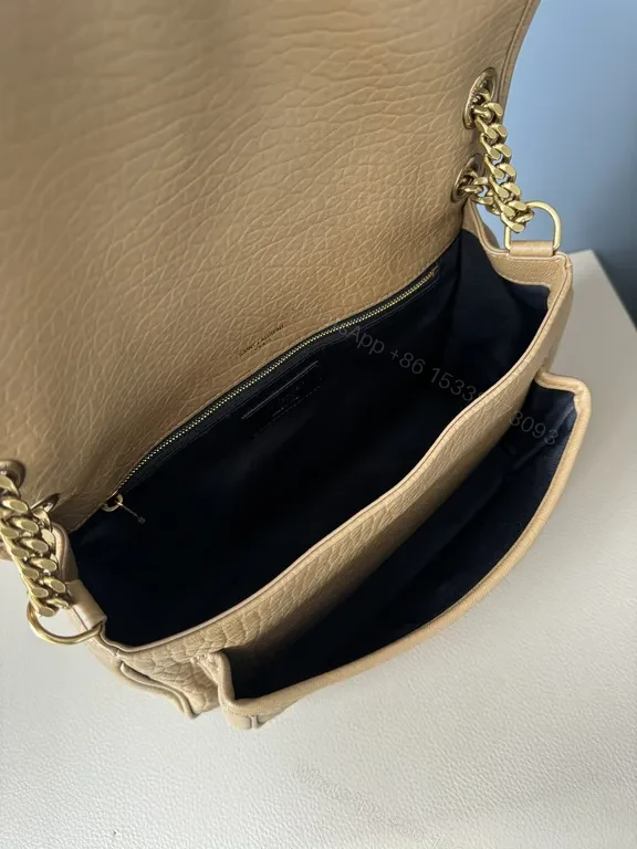 View 4 of Chic Pebbled Leather Bag â€” Textured Luxury, YSL Hardware, Crossbody