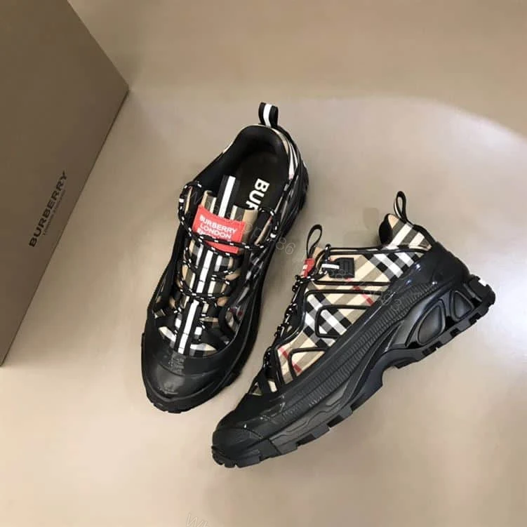 View 8 of BURBERRY VINTAGE CHECK COTTON AUTHUR SNEAKERS – BBR090