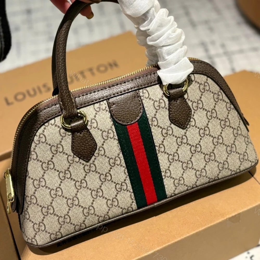 View 5 of Gucci Ophidia Small Top Handle Bag Beige And Ebony 30Cm