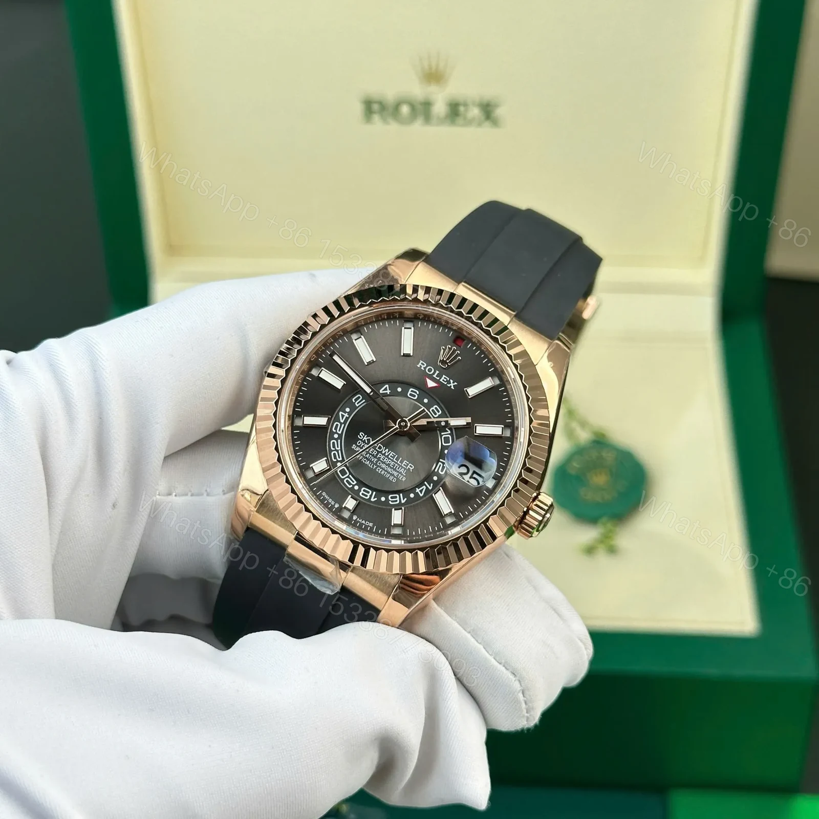 View 3 of Superclone Rolex Sky-Dweller Slate Dial 336235