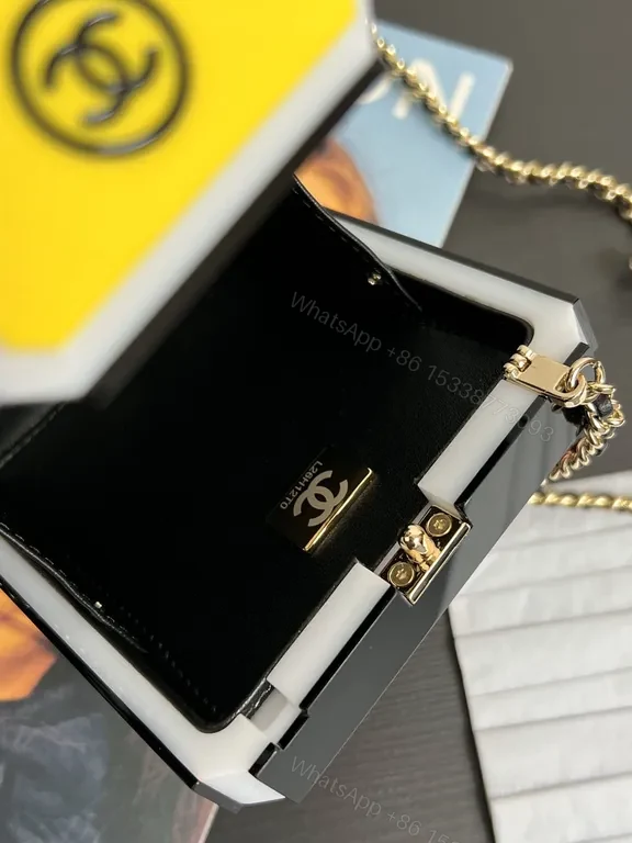 View 7 of Statement Red Pendant: Luxury Capsule Necklace with Chanel-Inspired Panel