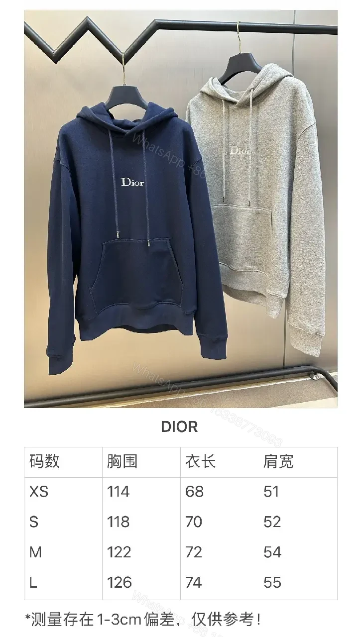 View 4 of Navy Luxe Hoodie: Premium Knit, Subtle Dior Branding