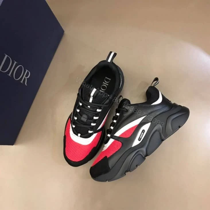 View 3 of B22 SNEAKER TECHNICAL MESH WITH AND CALFSKIN – CD110