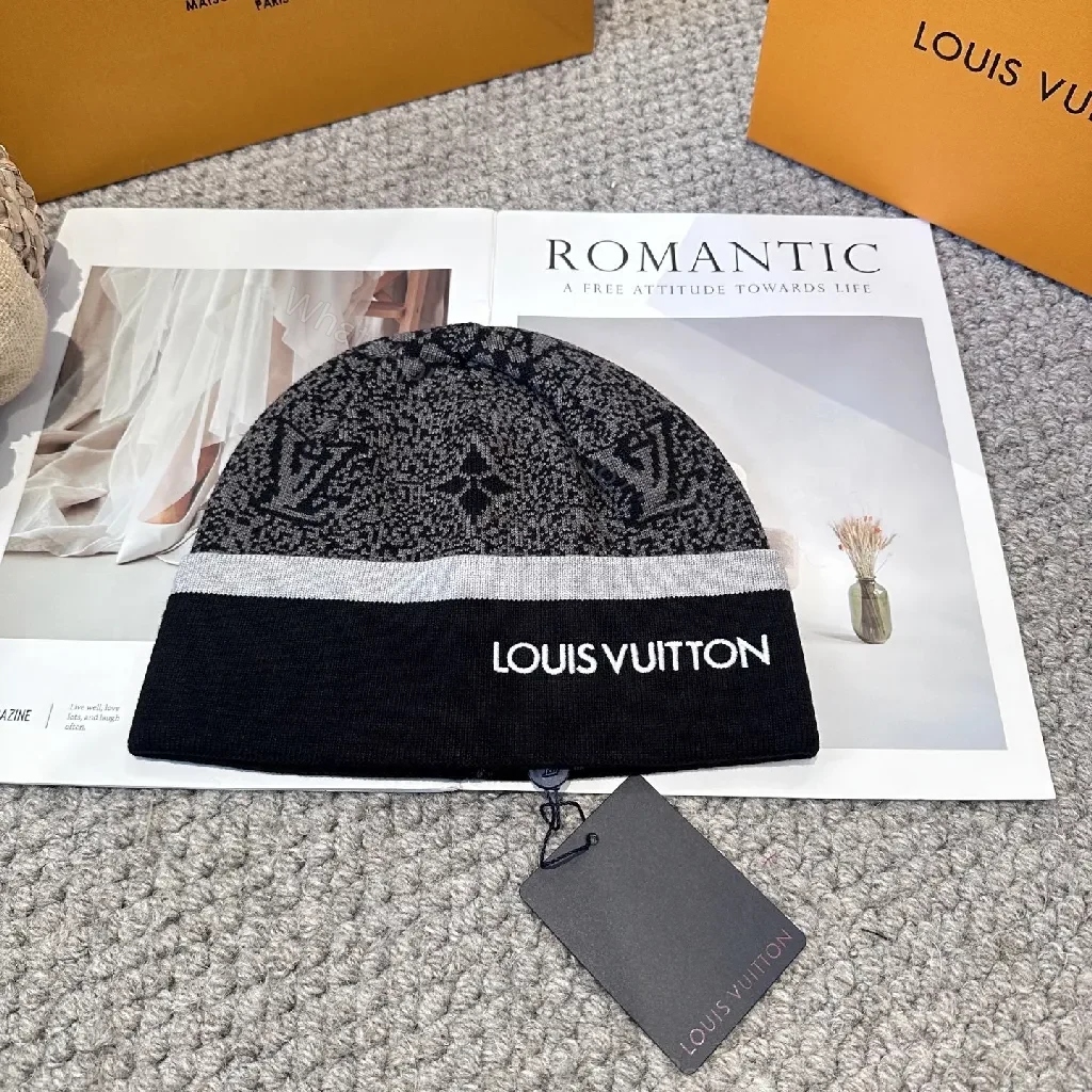 Monochrome Knit Beanie with Signature Logo — view 1