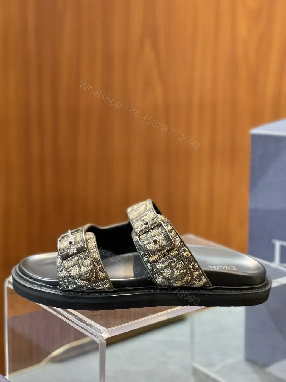 View 6 of Gold-Threaded Monogram Sandals: Effortless Luxe Footwear
