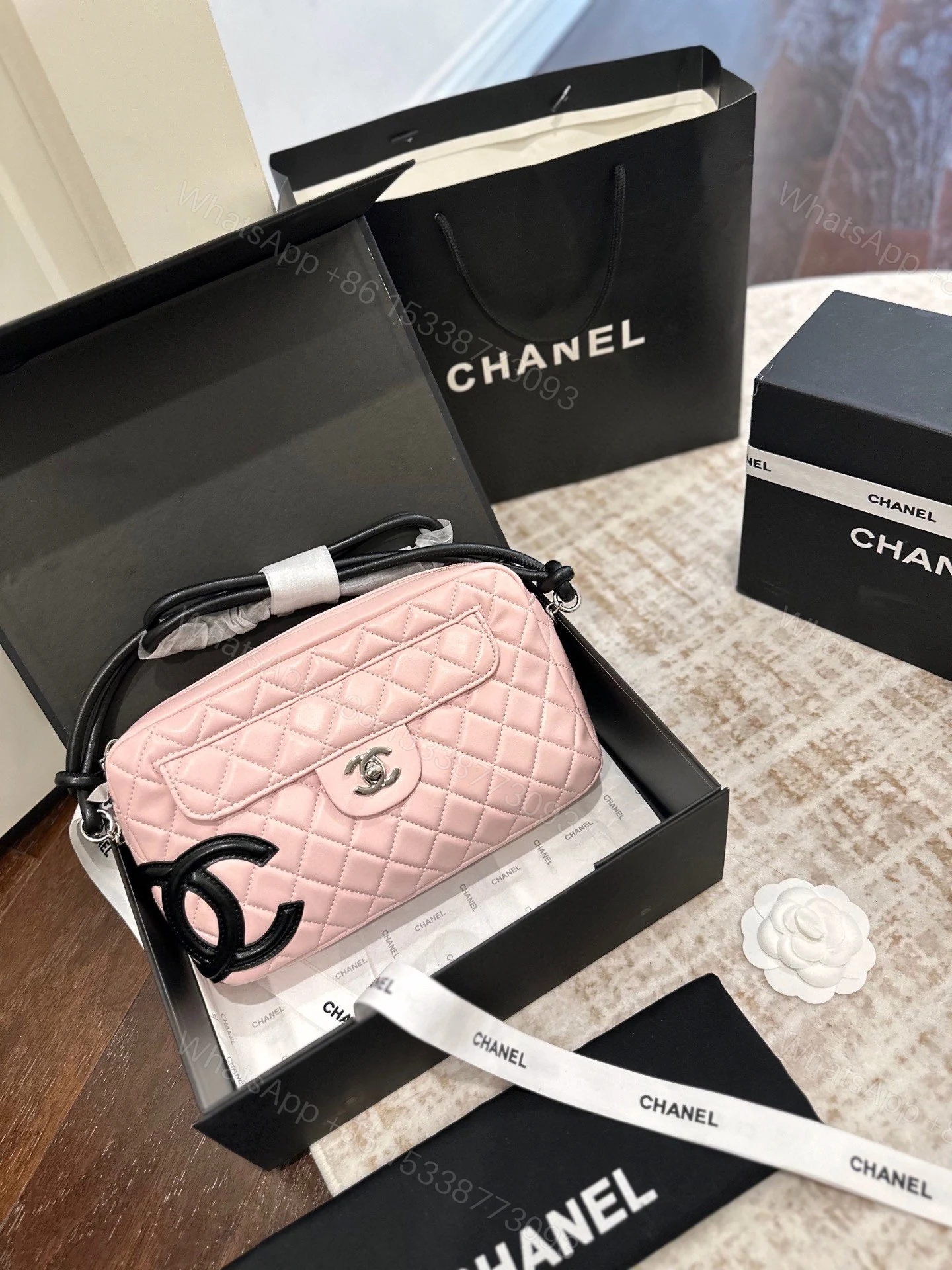 View 2 of Chanel Quilted Cambon Camera Bag
