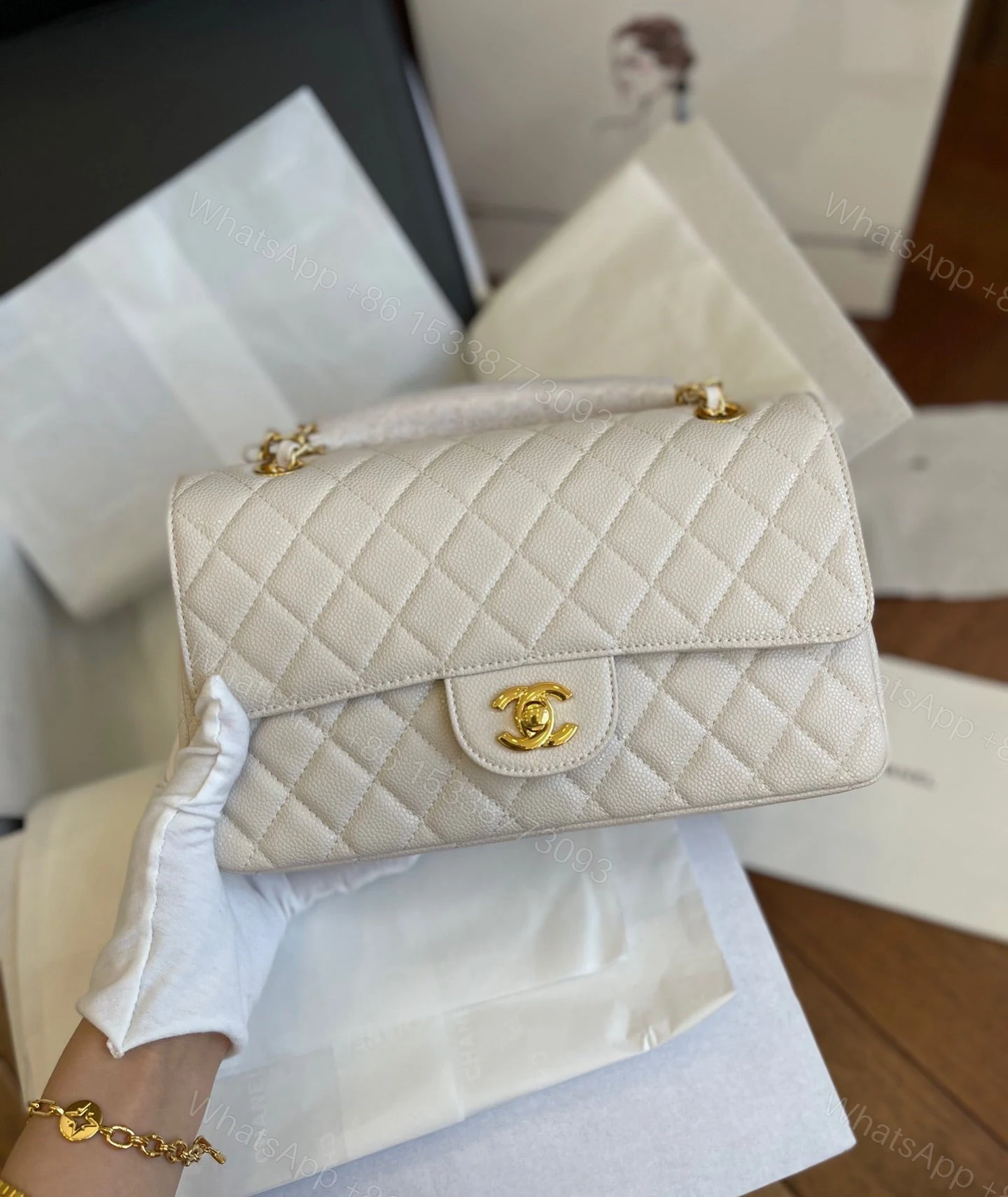 View 7 of Chanel Mini Flap Bag Calfskin