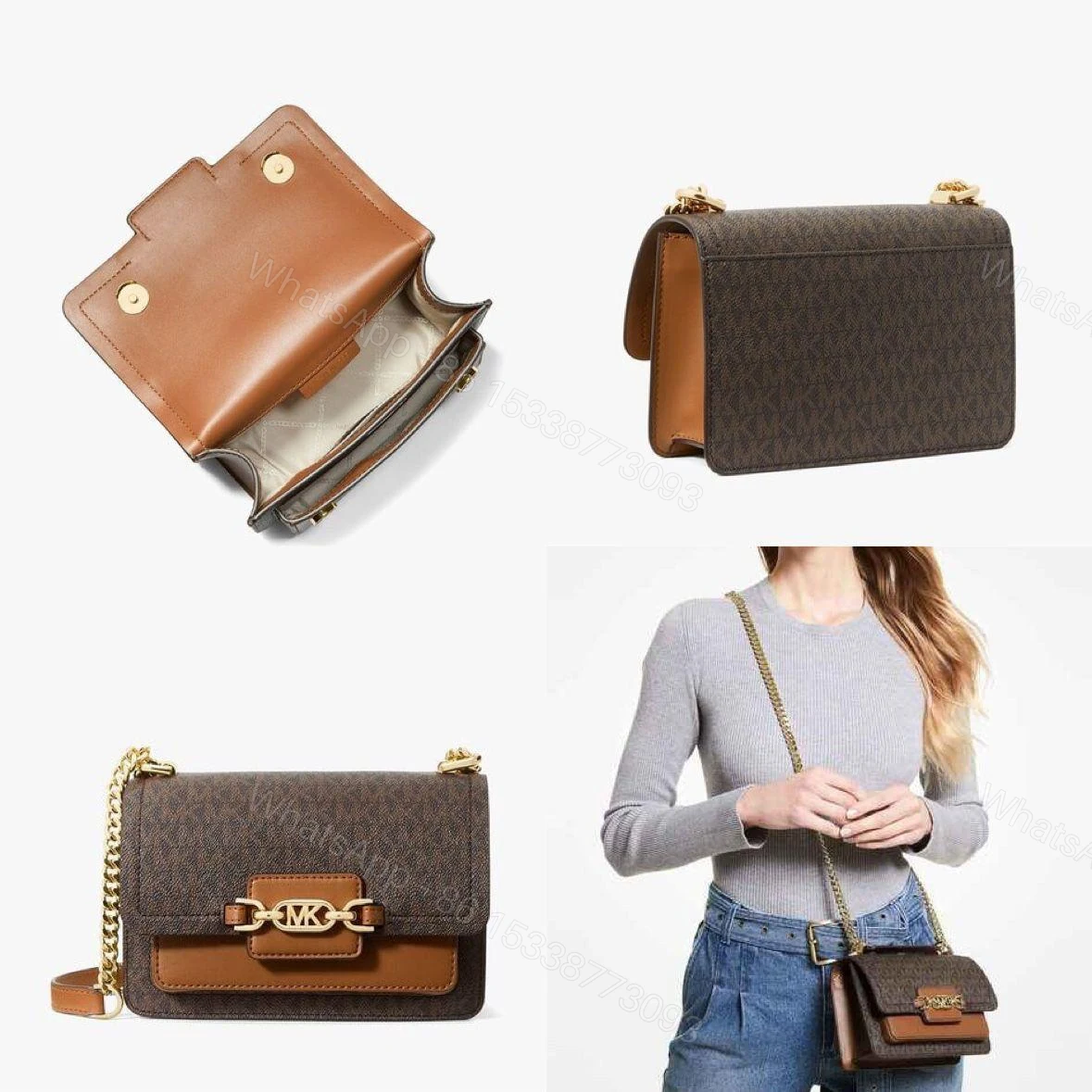 View 3 of Michael Kors Heather Sling Bag First Copy | AAA+ Replica