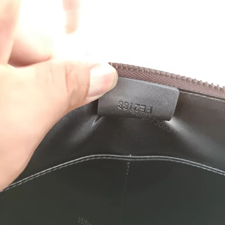 View 5 of Monogrammed Leather Carryall: Luxury Clutch with Fendi Signature