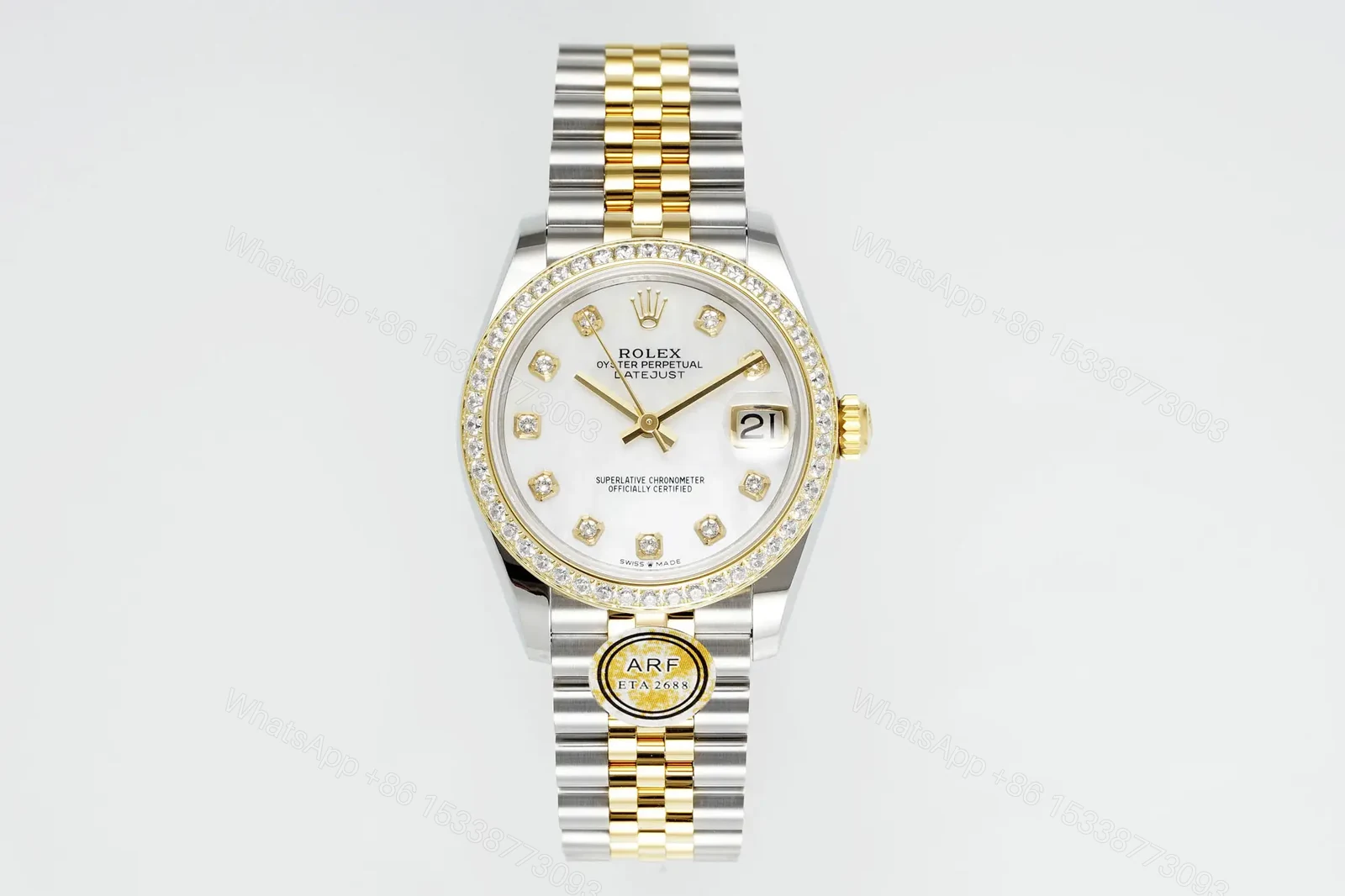 Premium Rolex Datejust 31 Two Tone White Diamond 31MM Jubilee Bracelet RG-DJ31-TT-WHITE-DIAMOND-JUBILEE-31 — view 1