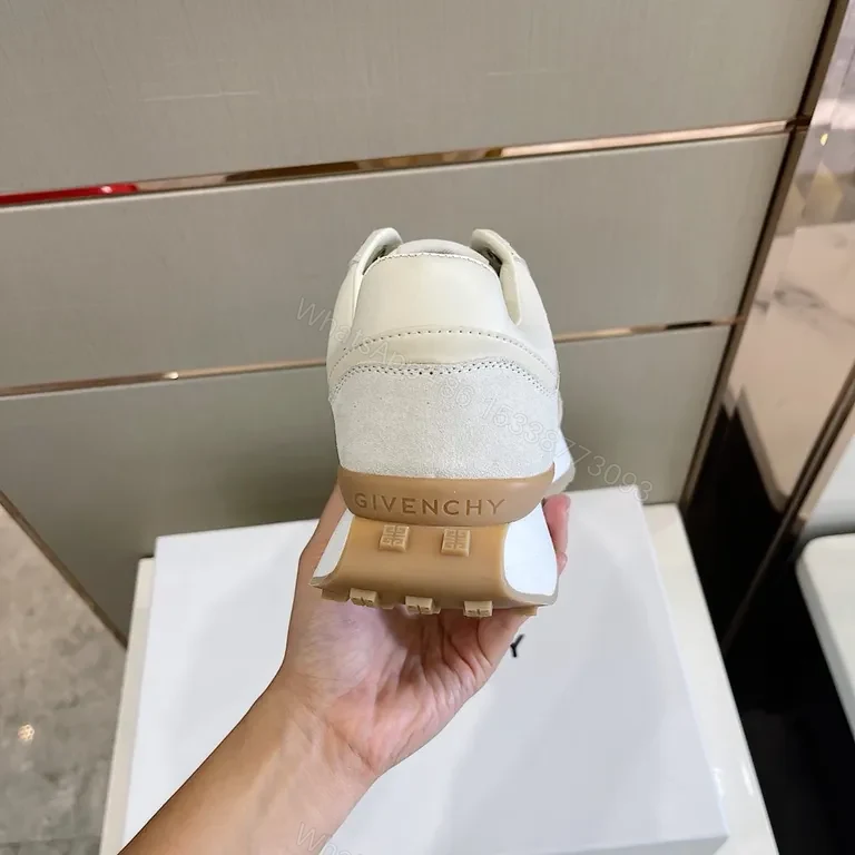 View 2 of Ivory Leather Suede Sneakers - Subtle Luxe City Style