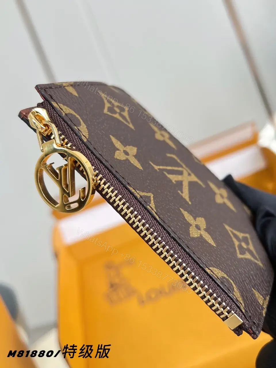 View 3 of Monogram Canvas Cardholder Wallet with Leather Accents