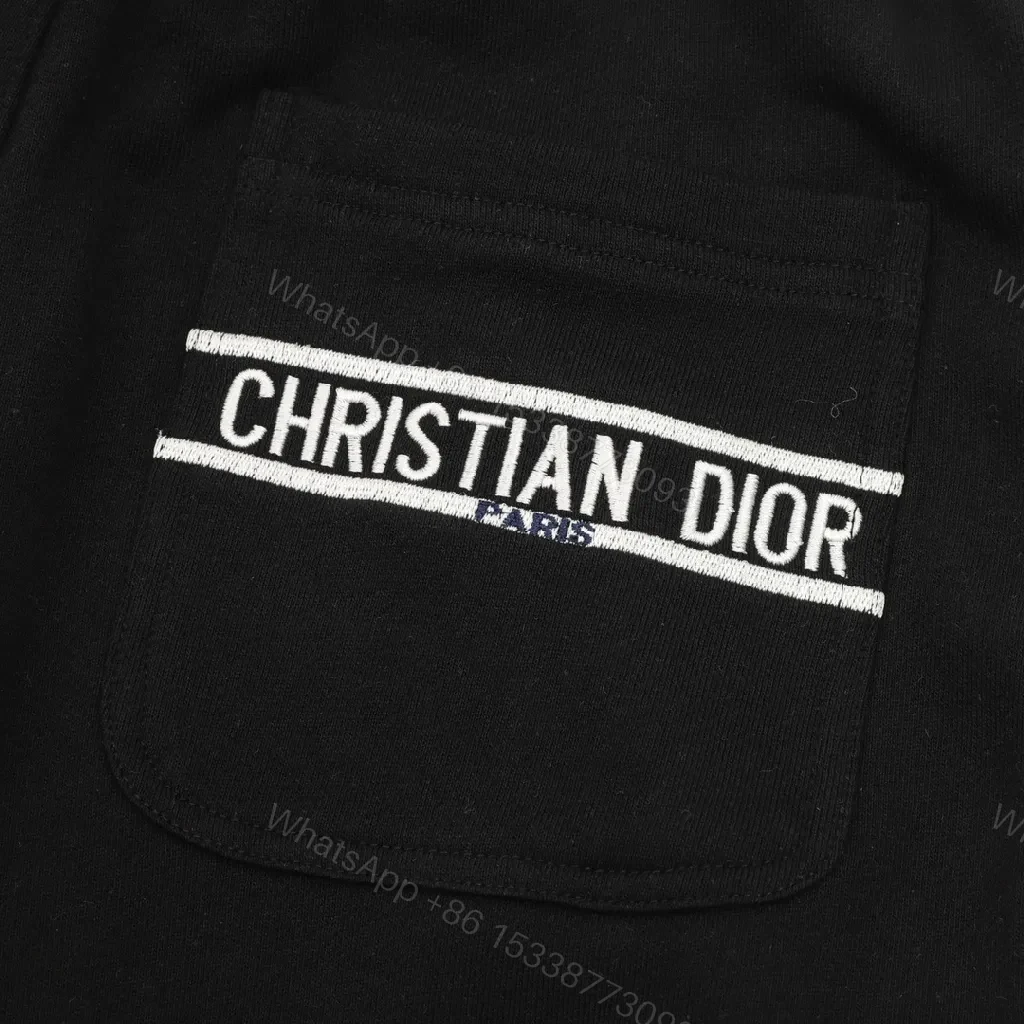 View 7 of Black Wide-Leg Track Pants with Dior Stripe Detailing