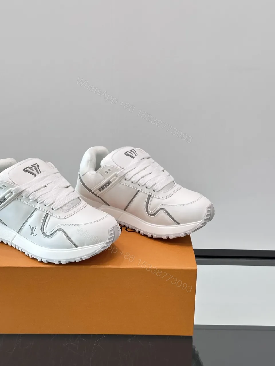 View 8 of White Leather Luxe Sneaker | Premium Comfort, Subtle Logo, All-Day Wear