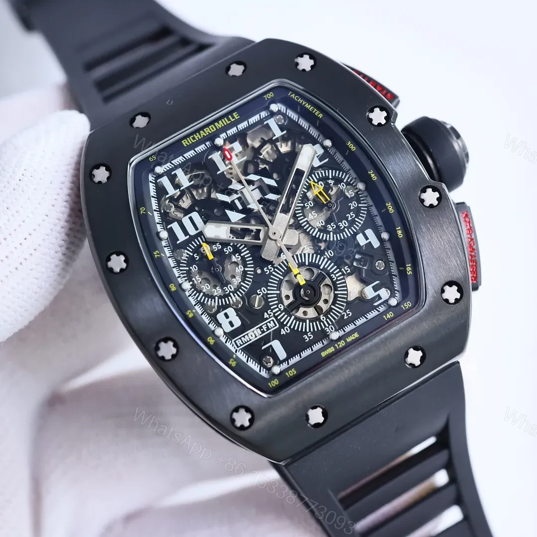 ZF Factory Richard Mille Black RM011-FM Chronograph Watch — view 1
