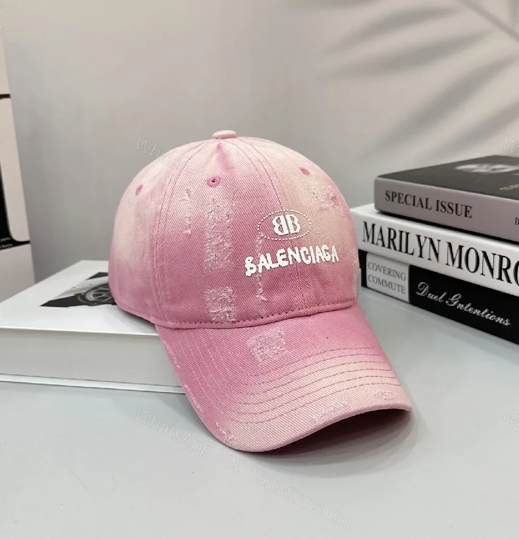 View 6 of Pastel Distressed Baseball Cap with Logo Embroidery